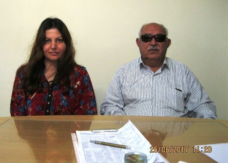 Ms. Shokhan Kader Saeed (with her father) from Sulaymaniah City, Iraqi Kurdistan (North of Iraq) obtaining astrological consultation from Dr.A.S.Kalra